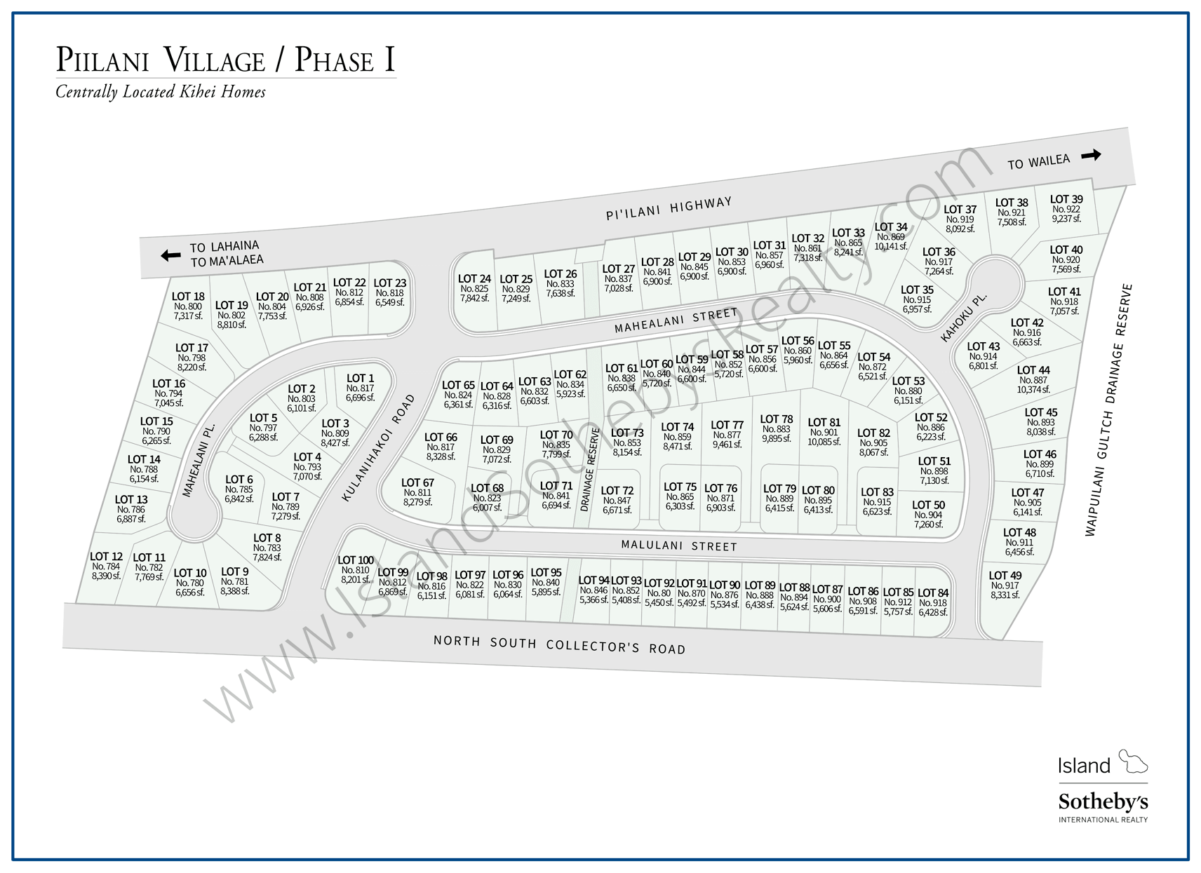 Map of Piilani Villages I Maui